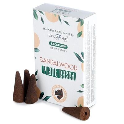 SPBBF-04 - Plant Based Backflow Incense Cones - Sandalwood - Sold in 6x unit/s per outer