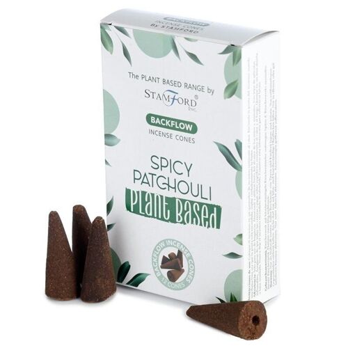 SPBBF-05 - Plant Based Backflow Incense Cones - Spicy Patchouli - Sold in 6x unit/s per outer