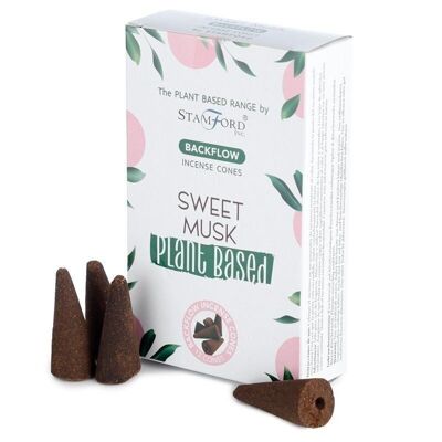 SPBBF-06 - Plant Based Backflow Incense Cones - Sweet Musk - Sold in 6x unit/s per outer
