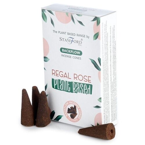 SPBBF-10 - Plant Based Backflow Incense Cones - Regal Rose - Sold in 6x unit/s per outer