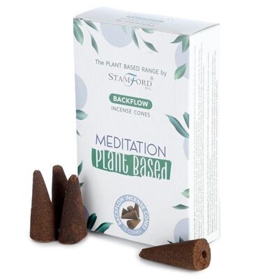 SPBBF-15 - Plant Based Backflow Incense Cones - Meditation - Sold in 6x unit/s per outer
