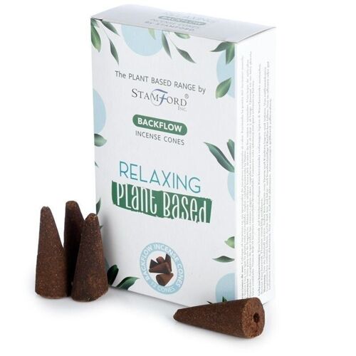 SPBBF-17 - Plant Based Backflow Incense Cones - Relaxing - Sold in 6x unit/s per outer