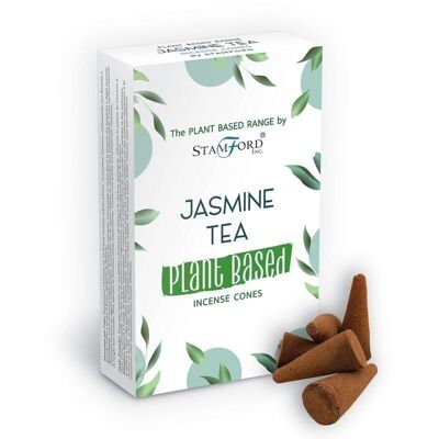 SPBiC-02 - Räucherkegel auf Pflanzenbasis - Jasmintee - Verkauft in 6x Einheit/en pro Hülle