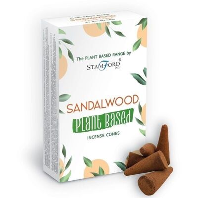SPBiC-04 - Plant Based Incense Cones - Sandalwood - Sold in 6x unit/s per outer