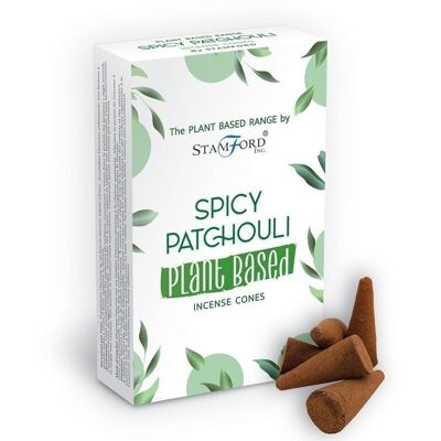 SPBiC-05 - Räucherkegel auf Pflanzenbasis - Spicy Patchouli - Verkauft in 6x Einheit/s pro Hülle