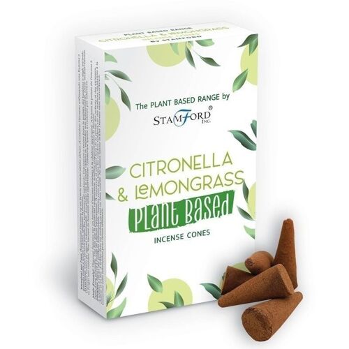 SPBiC-09 - Plant Based Incense Cones - Citronella & Lemongrass - Sold in 6x unit/s per outer