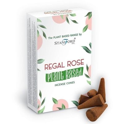 SPBiC-10 - Plant Based Incense Cones - Regal Rose - Sold in 6x unit/s per outer