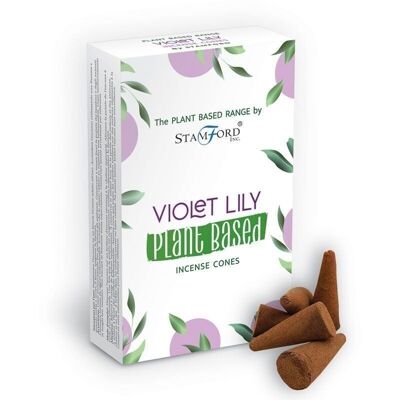 SPBiC-12 - Plant Based Incense Cones - Violet Lilly - Sold in 6x unit/s per outer