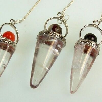 SpecMP-31 - Rock Crystal Cone & Silver Ring - Asst - Sold in 3x unit/s per outer