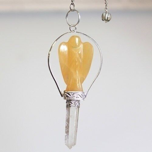 SpecMP-50 - Angel Pendulum with Ring- Yellow Quartz - Sold in 3x unit/s per outer