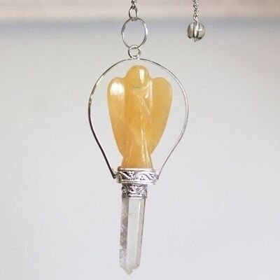 SpecMP-50 - Angel Pendulum with Ring- Yellow Quartz - Sold in 3x unit/s per outer