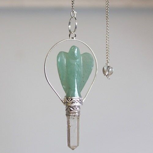 SpecMP-51 - Angel Pendulum with Ring- Green Adventurine - Sold in 3x unit/s per outer