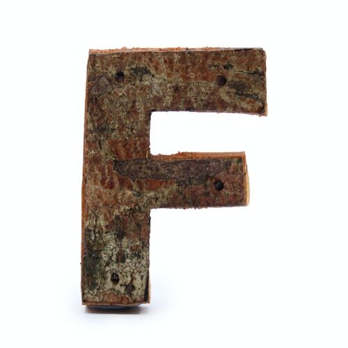 SRBL-08 - Rustic Bark Letter - "E" - 7cm - Sold in 12x unit/s per outer