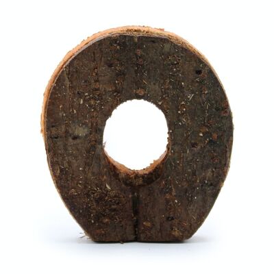 SRBL-17 - Rustic Bark Letter - "O" - 7cm - Sold in 12x unit/s per outer