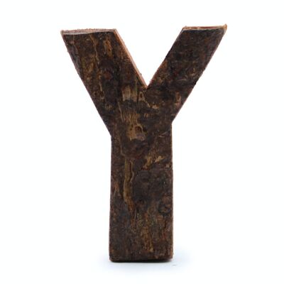 SRBL-27 - Rustic Bark Letter - "Y" - 7cm - Sold in 12x unit/s per outer