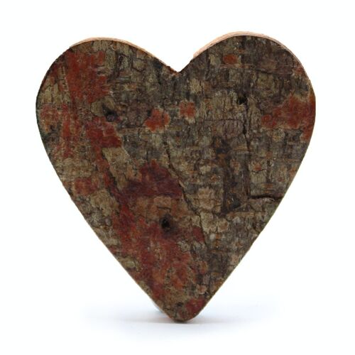 SRBL-31 - Rustic Bark Letter - "Heart Shape" - 7cm - Sold in 12x unit/s per outer