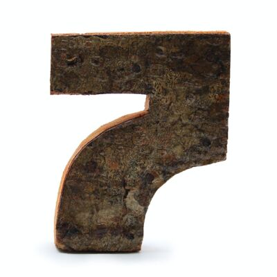 SRBL-39 - Rustic Bark Number - "7" - 7cm - Sold in 12x unit/s per outer