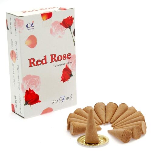 StamC-08 - Red Rose Cones - Sold in 12x unit/s per outer