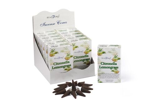 StamC-20 - Citronella & Lemongrass Incense Cones - Sold in 12x unit/s per outer