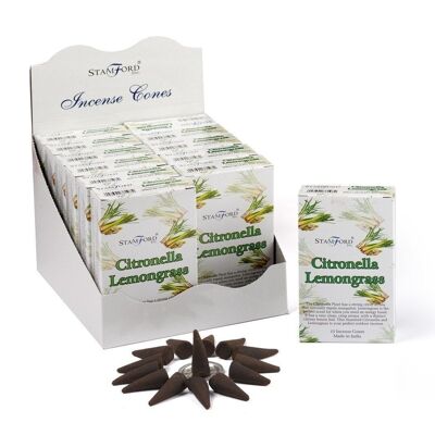 StamC-20 - Citronella & Lemongrass Incense Cones - Sold in 12x unit/s per outer