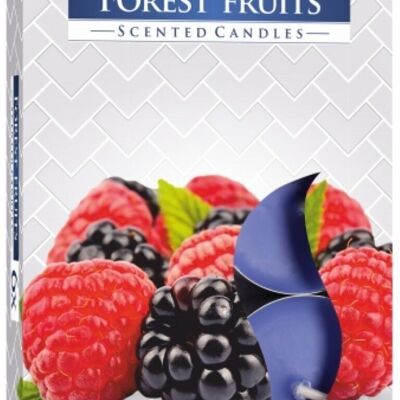 STL-12 - Juego de 6 velas de té perfumadas - Frutas del bosque - Vendido en 12x unidad/es por exterior
