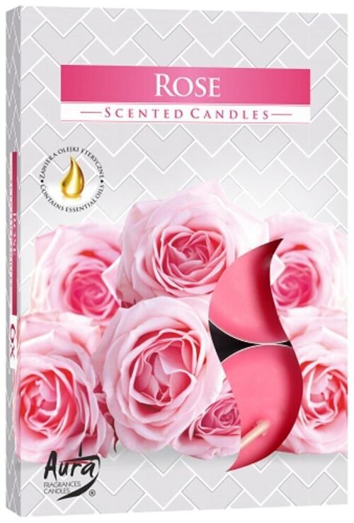 STL-17 - Set of 6 Scented Tealights - Rose - Sold in 12x unit/s per outer