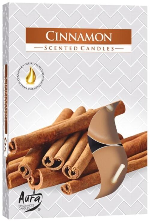 STL-19 - Set of 6 Scented Tealights - Cinnamon - Sold in 12x unit/s per outer