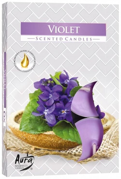 STL-20 - Set of 6 Scented Tealights - Violet - Sold in 12x unit/s per outer