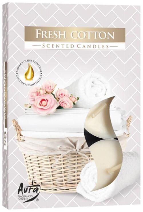 STL-21 - Set of 6 Scented Tealights - Fresh Cotton - Sold in 12x unit/s per outer