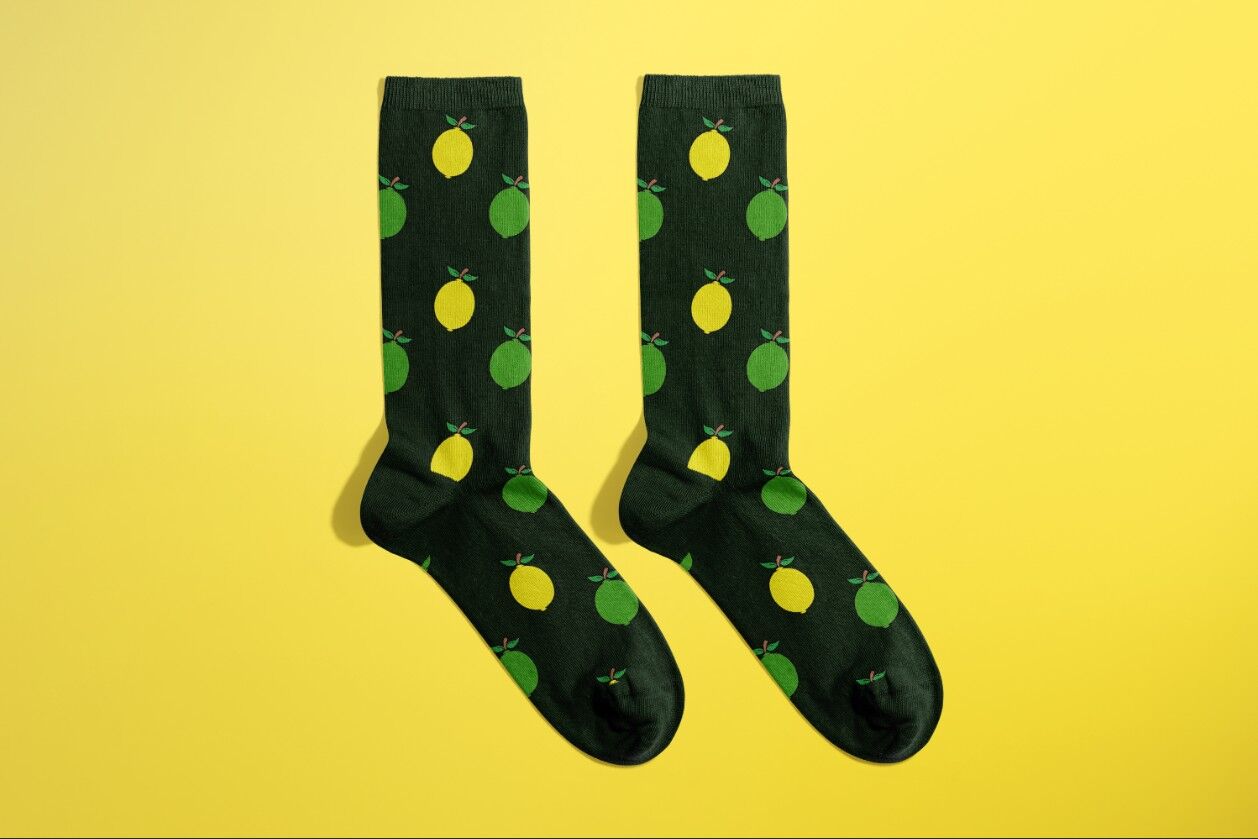 Chaussettes En avoir dans le citron - jaune et vert