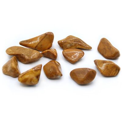 TBm-06 - L Tumble Stones - Jasper - Yellow - Sold in 24x unit/s per outer