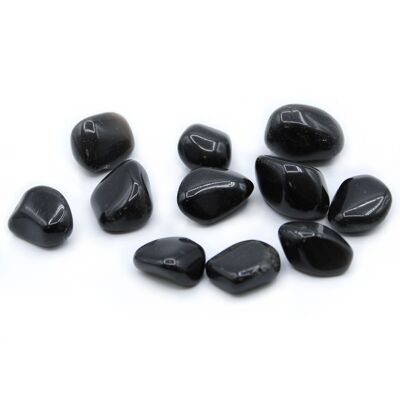 TBm-09 - L Tumble Stones - Obsidian Black - Sold in 24x unit/s per outer