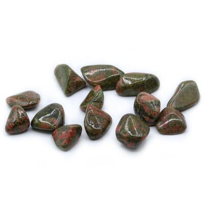 TBm-15 - L Tumble Stones - Unakite - Venduto in unità 24x per esterno