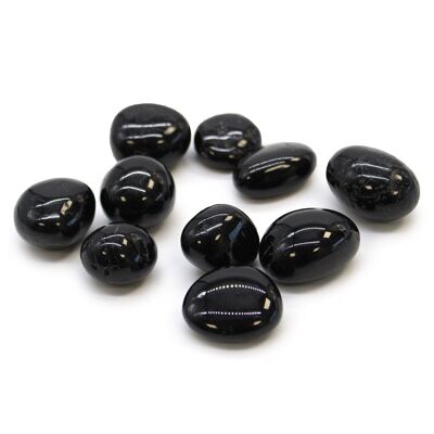 TBm-43 - L Tumble Stones - Black Tourmaline - Sold in 24x unit/s per outer