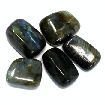 TBm-57 - Premium Tumble Stones - Labradorite - Vendu en 4x unité/s par extérieur 3