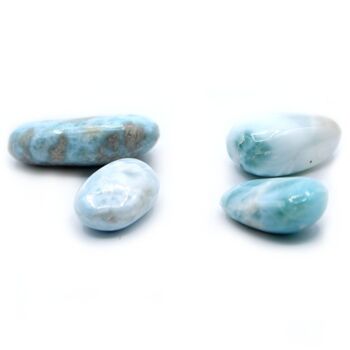 TBm-59 - Premium Tumble Stones - Larimar - Vendu en 4x unité/s par extérieur 3