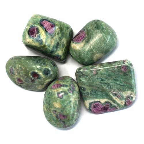 TBm-61 - Premium Tumble Stones - Ruby with Fuchsite - Sold in 4x unit/s per outer