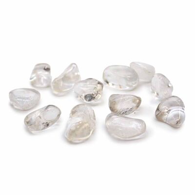 TbmM-14AB - M Tumble Stones - Rock Crystal Grade A - Sold in 24x unit/s per outer