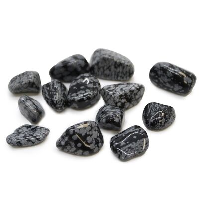 TbmM-22 - M Tumble Stones - Copo de nieve de obsidiana - Vendido en 24x unidad/es por exterior