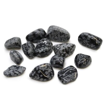 TbmM-22 - M Tumble Stones - Obsidian Snowflake - Sold in 24x unit/s per outer