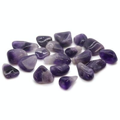 TbmM-63 - M Tumble Stone - Ameythst Banded (Grade A) - Venduto in 24x unità/i per esterno