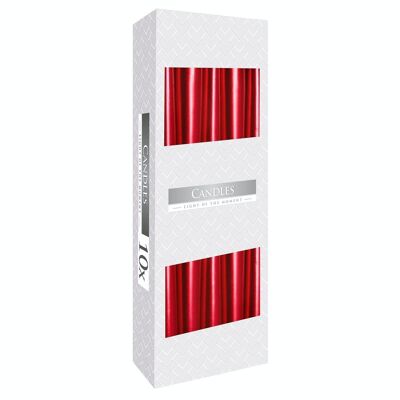 Tcand-10 – Taper Candle – Red Metallic – Verkauft in 10x Einheit/s pro Außenhülle