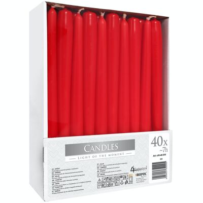 Tcand-13 - Taper Candle - Red - Sold in 40x unit/s per outer