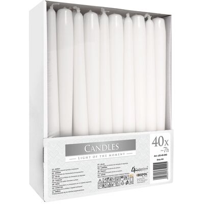 Tcand-14 - Taper Candle - White - Sold in 40x unit/s per outer