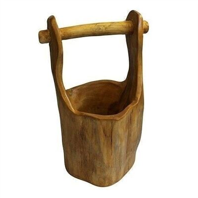 TeakB-19 - Teak Well Buckets aprox 28cm - Sold in 1x unit/s per outer