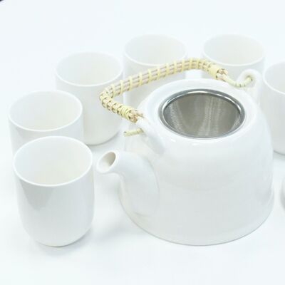 TeaP-01 - Herbal Teapot Set - Classic White - Sold in 1x unit/s per outer
