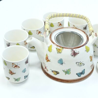 TeaP-02 - Herbal Teapot Set - Butterflies - Sold in 1x unit/s per outer