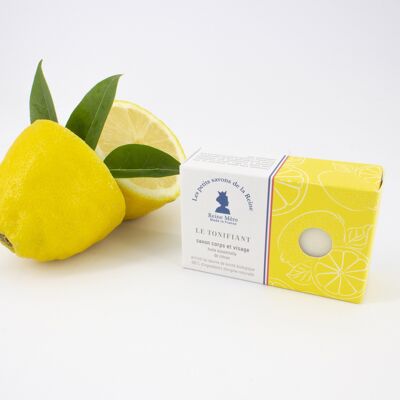 Jabón - El tónico - Aceite esencial de limón - (hecho en Francia) 100% natural