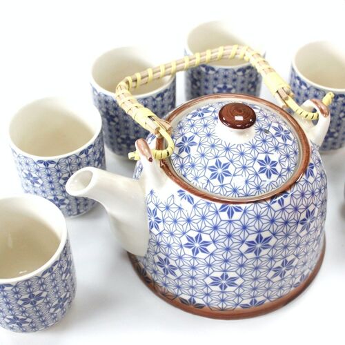 TeaP-08 - Herbal Teapot Set - Blue Star - Sold in 1x unit/s per outer