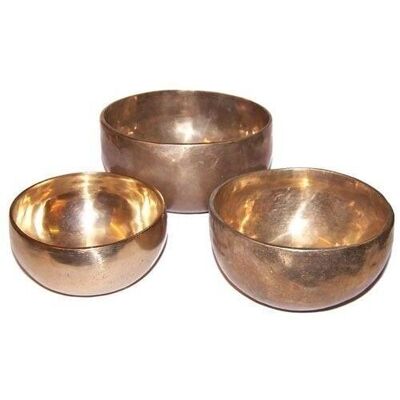 Tib-54 - Set of 3 Handmade Brass Singing Bowls - Sold in 1x unit/s per outer